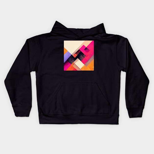 Pink abstract art Kids Hoodie by etherElric